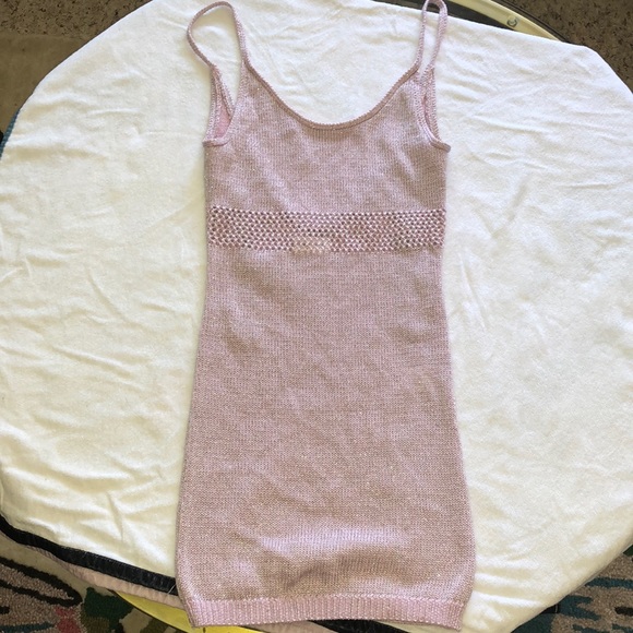 NWOT Lovers + Friends Metallic Mini Knit Dress - Picture 1 of 7